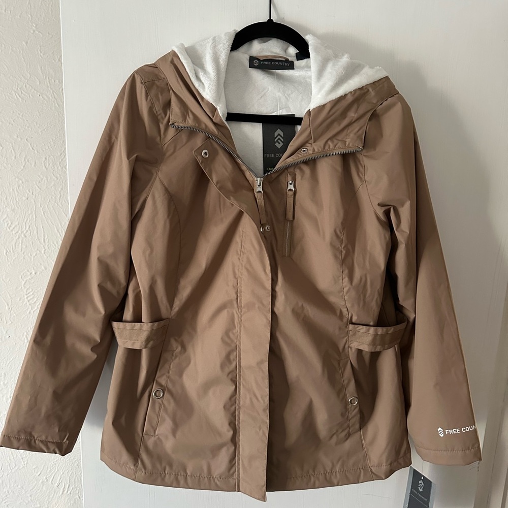 Free Country Women's Brown Utility Jacket Coat NWTs Medium